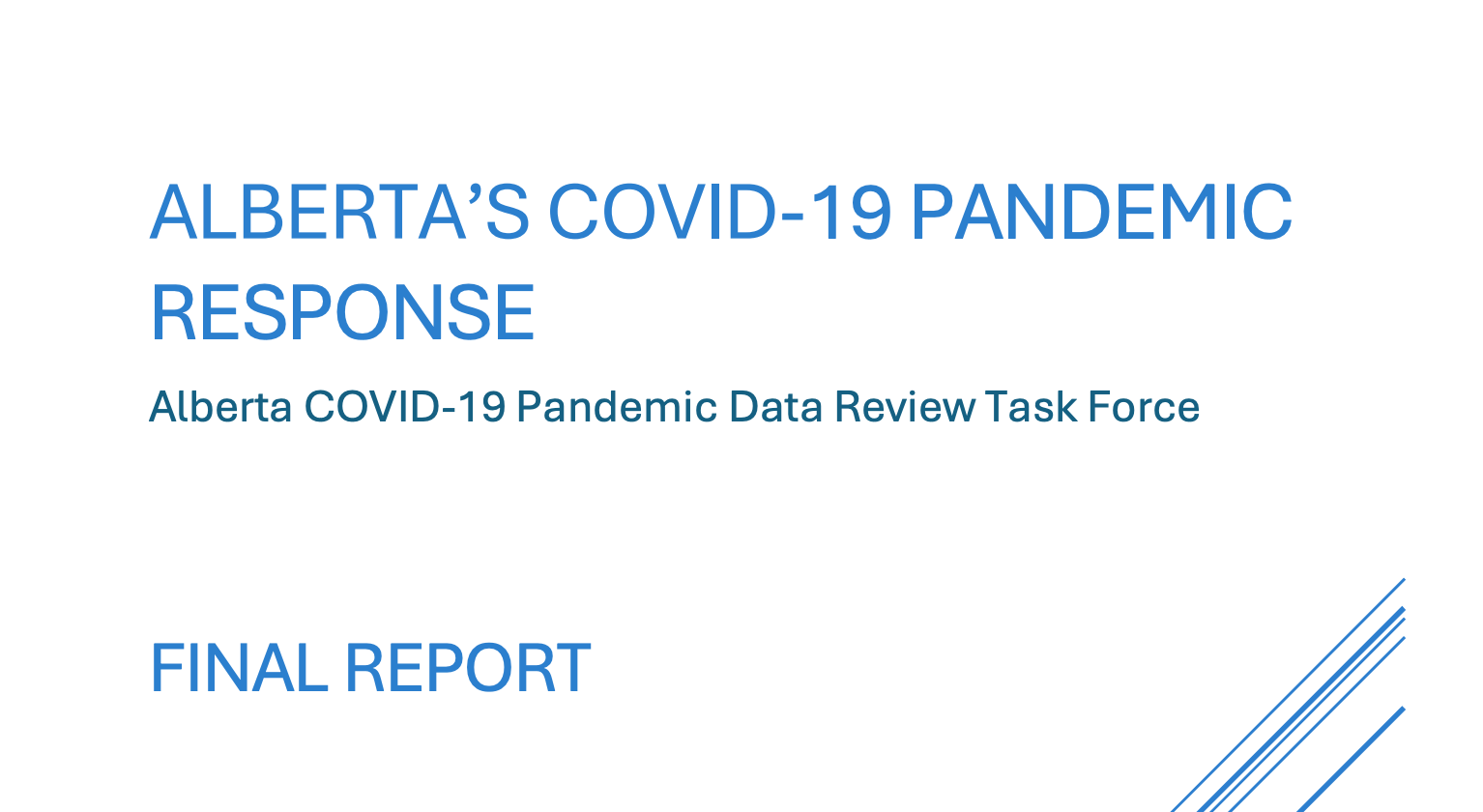 Alberta COVID-19 Pandemic Data Review Task Force